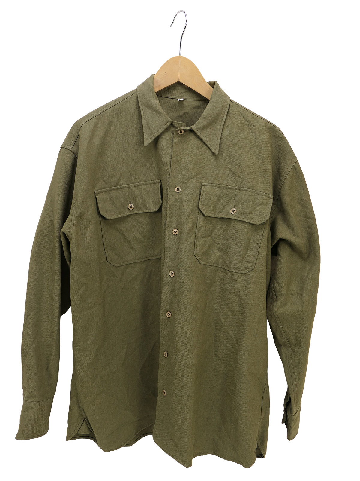 Single piece US Army WW2 field shirt M37 Enlisted Men size L