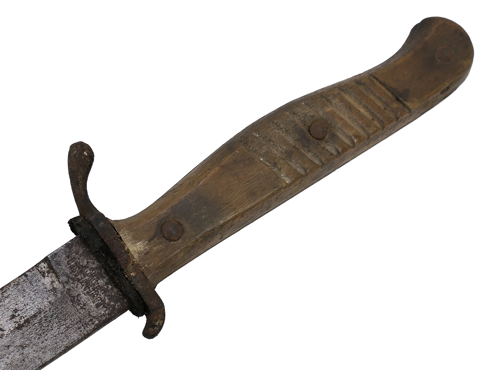 WK1 trench dagger with ERN mark, Rhineland razor factory, COLLECTION BATTLE WORN