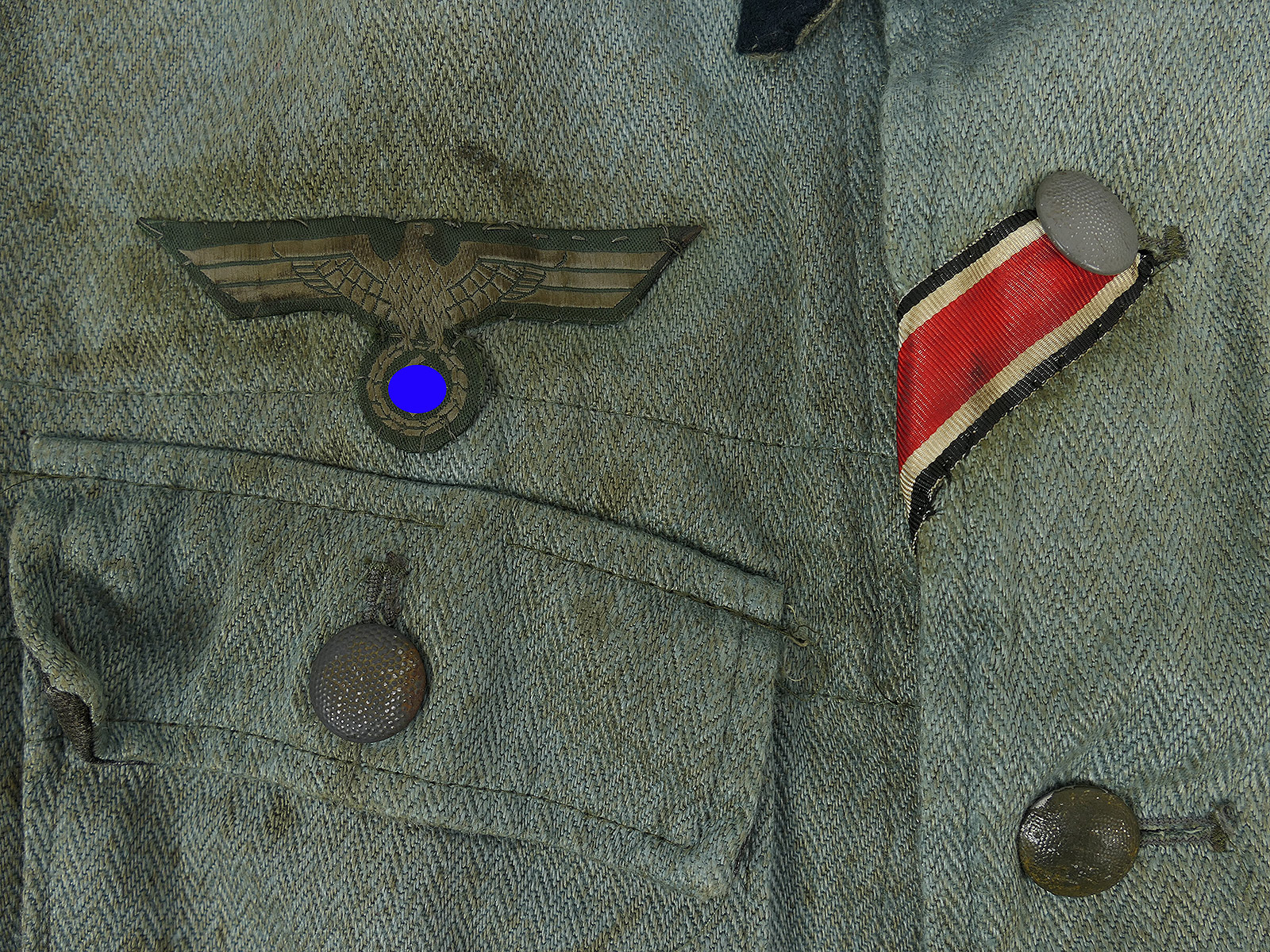 Wehrmacht M41 Officer’s Summer Field Jacket Uniform, First Lieutenant, Armoured Train – COLLECTION, BATTLE-WORN