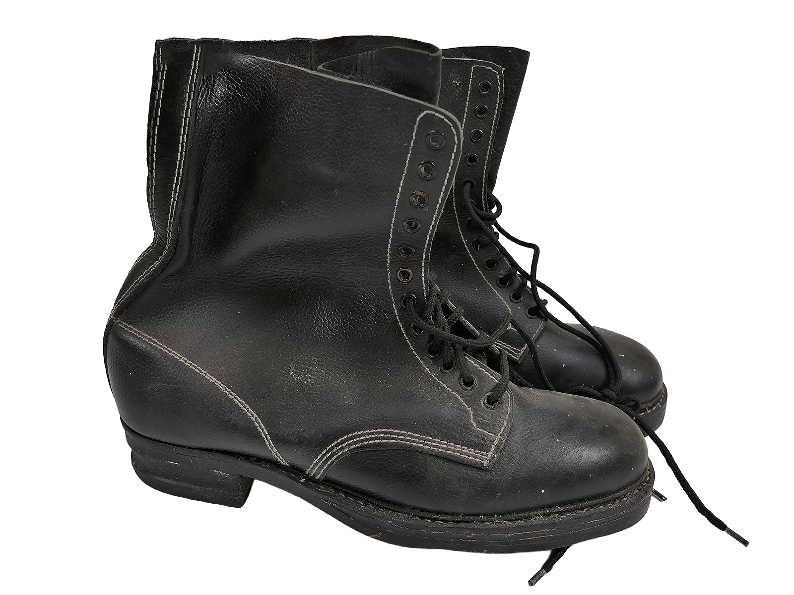 Single pair – Wehrmacht ankle boots, lace-up, size 46, black, boots, lace-up shoes
