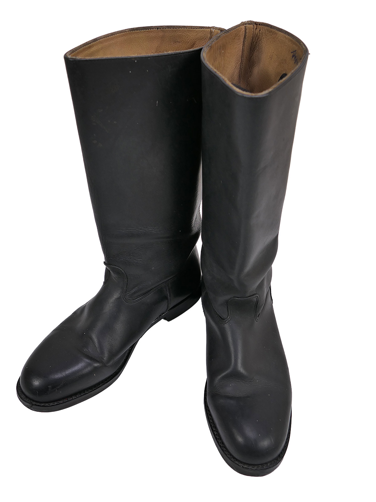 Wehrmacht-style leather boots, studded, high-top boots, Guard Battalion, size 47, with horseshoe, 305/116 TOP