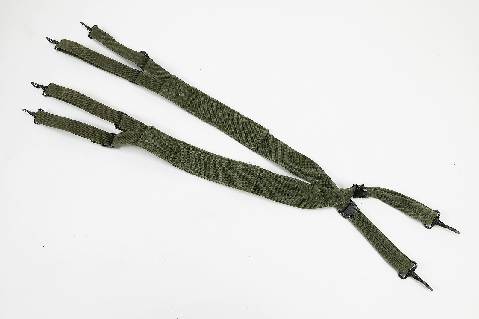 #9 ORIGINAL US ARMY WW2 Suspenders belt carrying aid olive