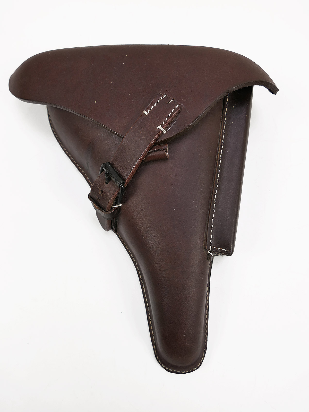 One-off item – Luftwaffe P08 holster, briefcase-style leather holster, pistol pouch, BATTLE WORN