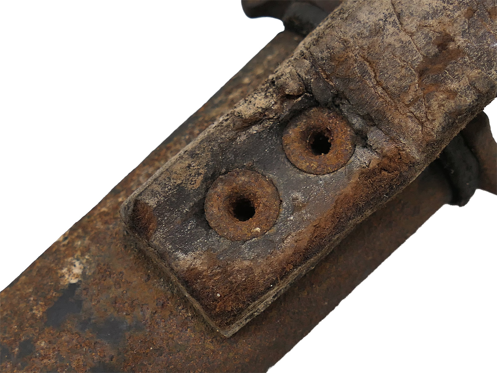WK1 trench dagger with ERN mark, Rhineland razor factory, COLLECTION BATTLE WORN