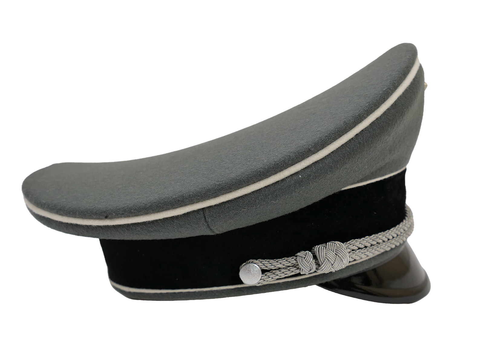 Waffen SS peaked cap, officer’s, size 58 – top-quality museum-grade reproduction with metal detailing