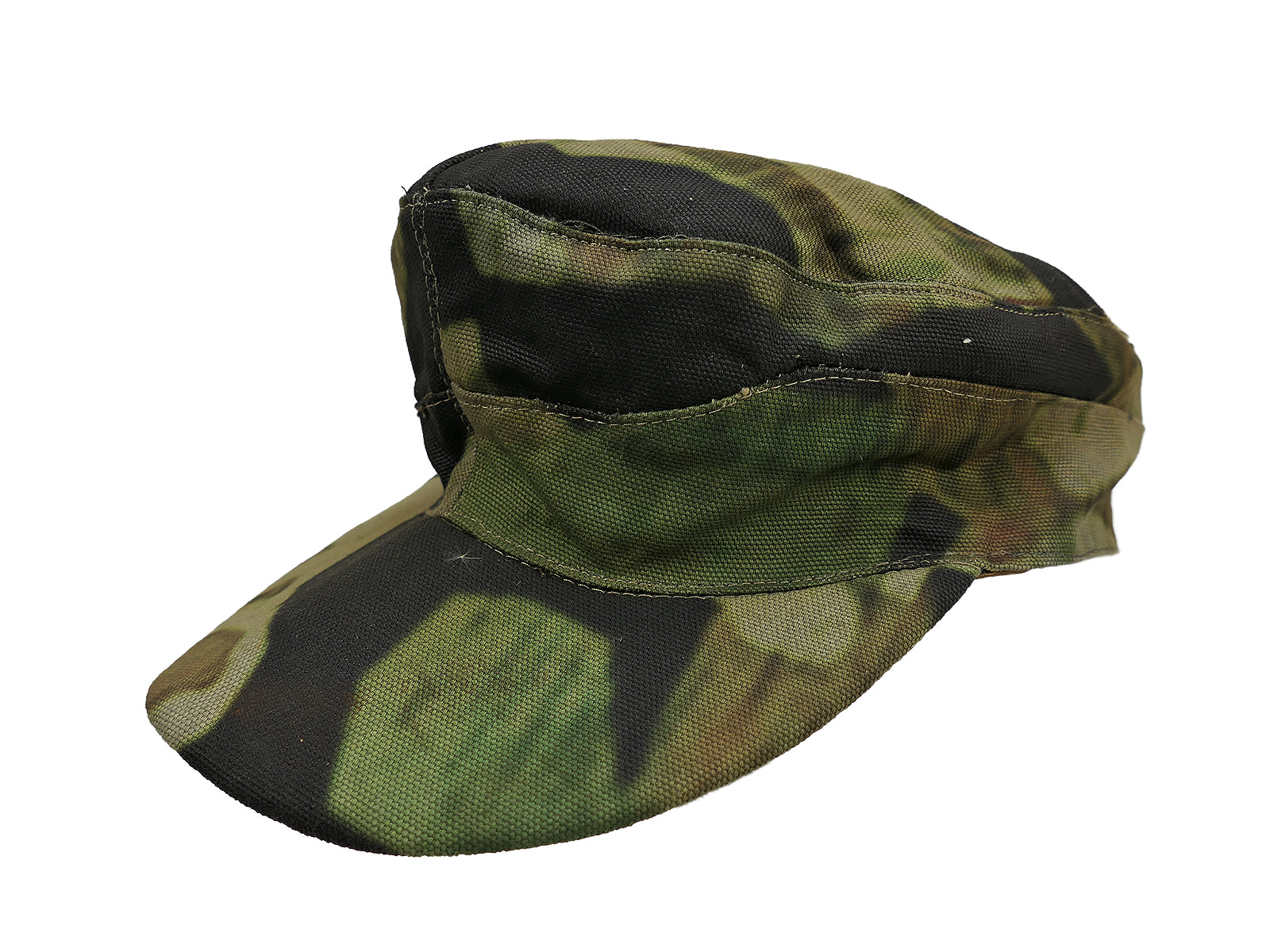 Late War camouflage cap, field cap, size 58, ‘Overprint’, splinter camouflage