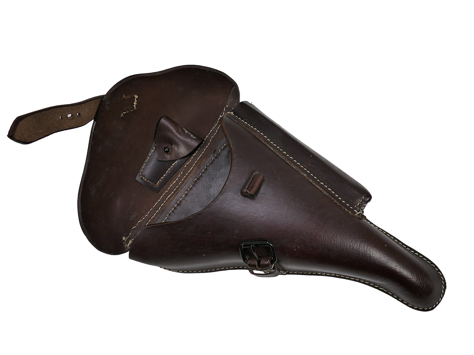 One-off Wehrmacht Luftwaffe P08 holster, leather holster, pistol case, leather, BROWN
