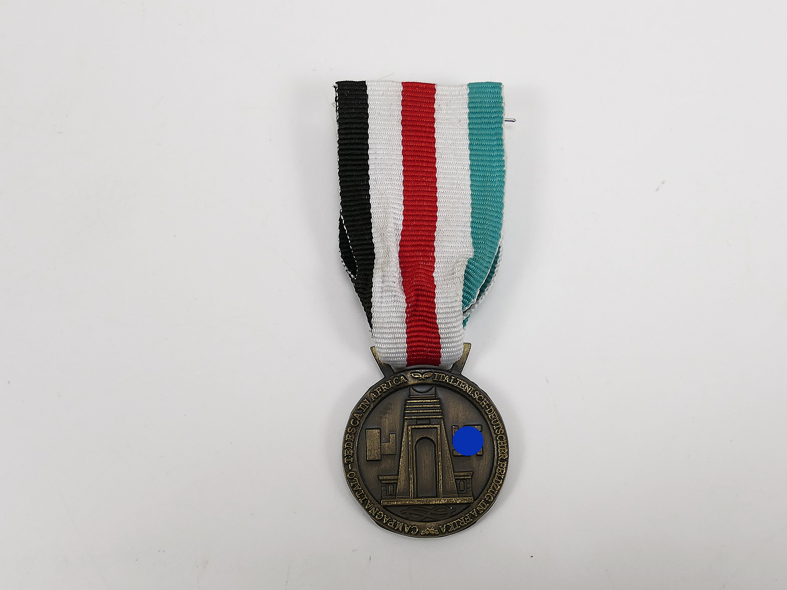 WK2 Medal Italian German Campaign in Africa on ribbon with pin WK2 Medal Italian German Campaign in Africa on ribbon with pin