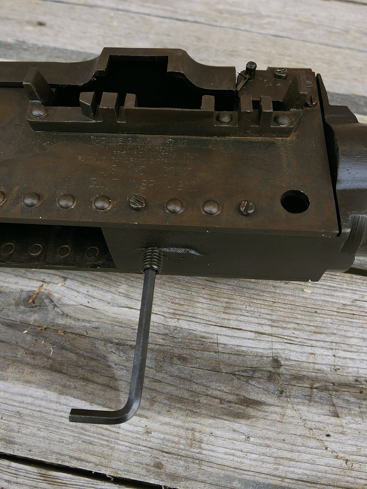 #A Browning Machine Gun MG Cal. 50 M2 Jeep Mount Tripod – Model – 1:1 metal replica, barrel can be dismantled