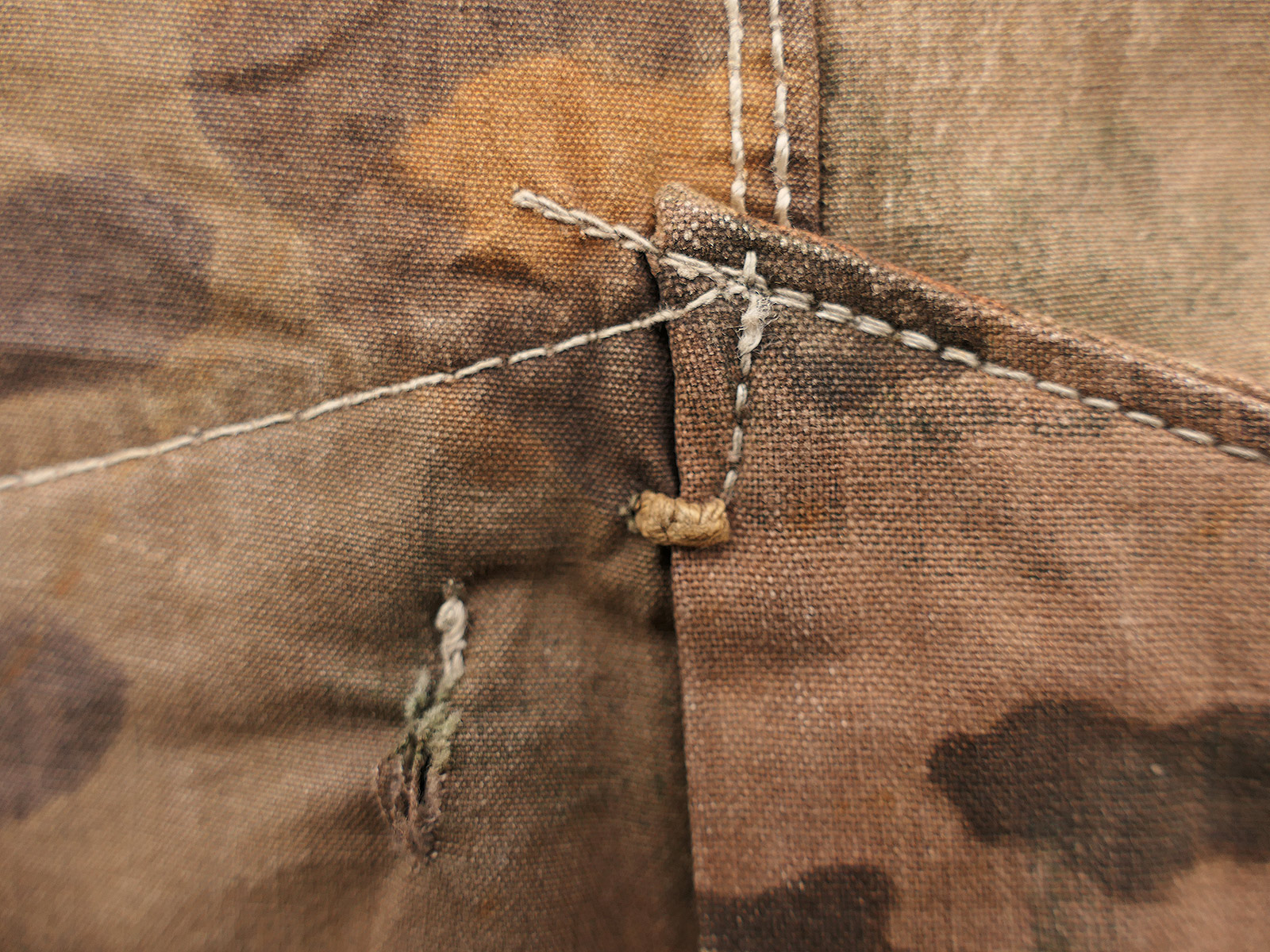 #A/ Waffen SS Original Tarpaulin – Oak Leaf Camouflage Tarpaulin – Battle-Worn