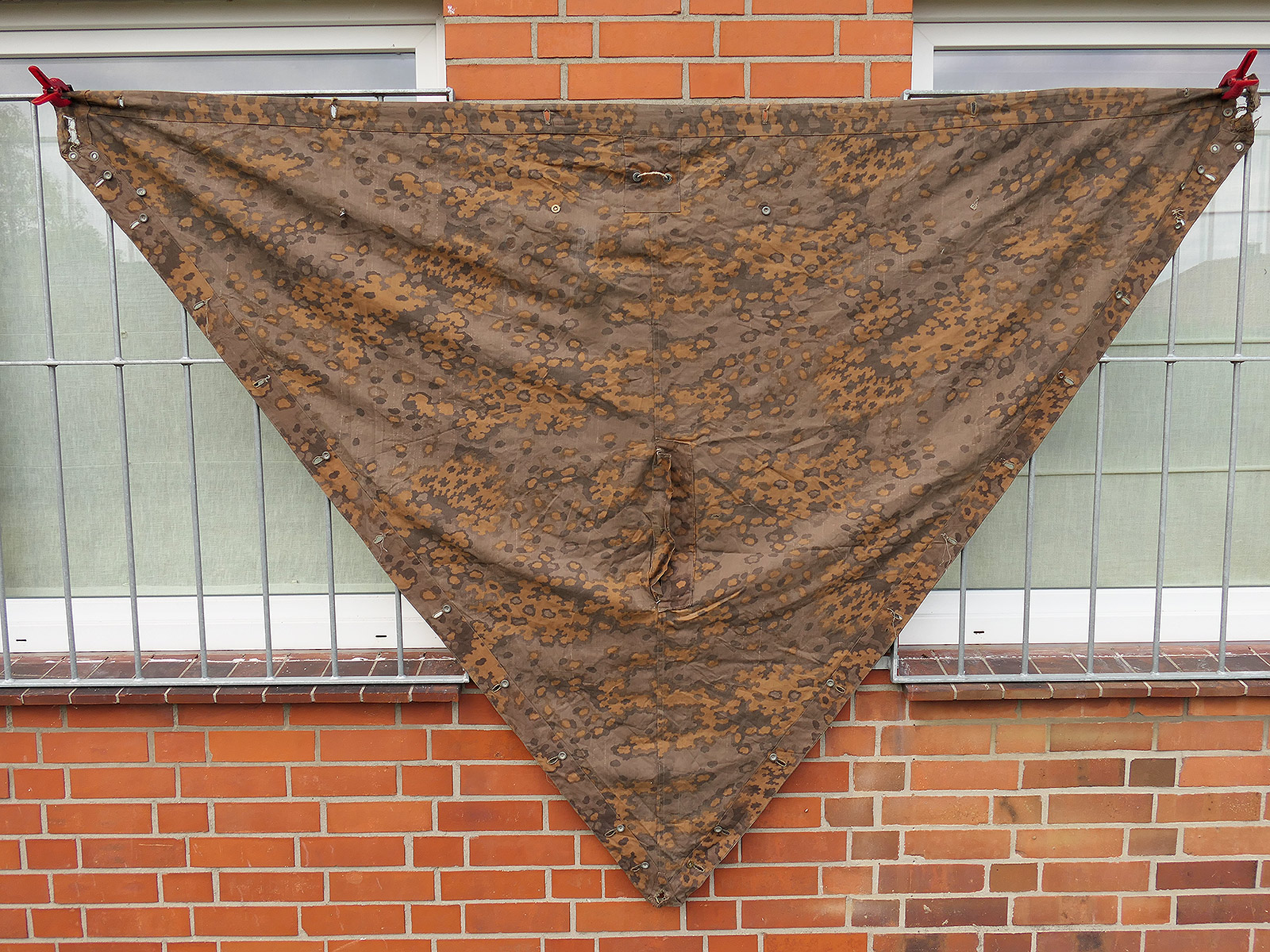 #B/ Waffen SS Original Tarpaulin – Oak Leaf Camouflage Tarpaulin – Battle-Worn