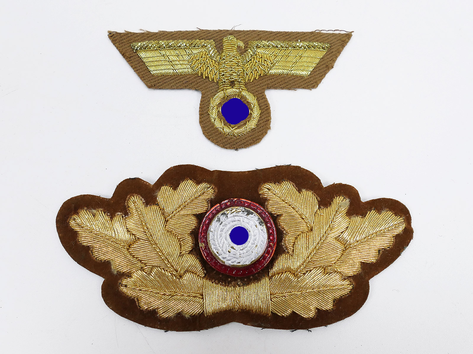 Set of embroidered effects cap eagle + oak leaves Political leader / Gauleiter / Gauleitung Schirmm