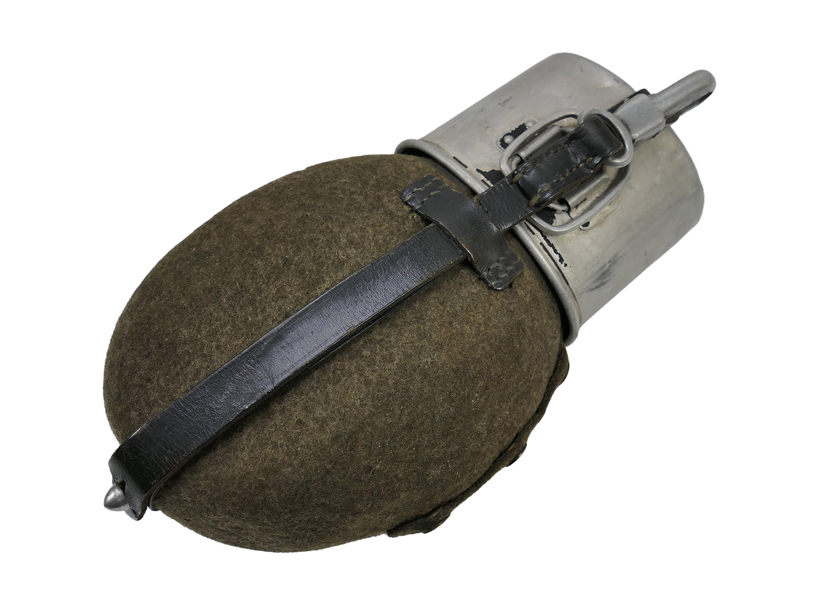 Wehrmacht ESB40 canteen with original aluminium cup WAL39  COLLECTION BATTLE WORN