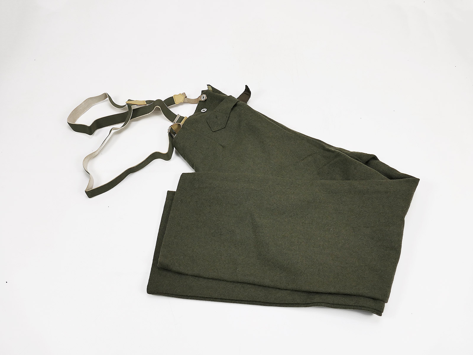 Single piece Wehrmacht M40 field trousers field grey uniform trousers trousers size 50-52 with braces