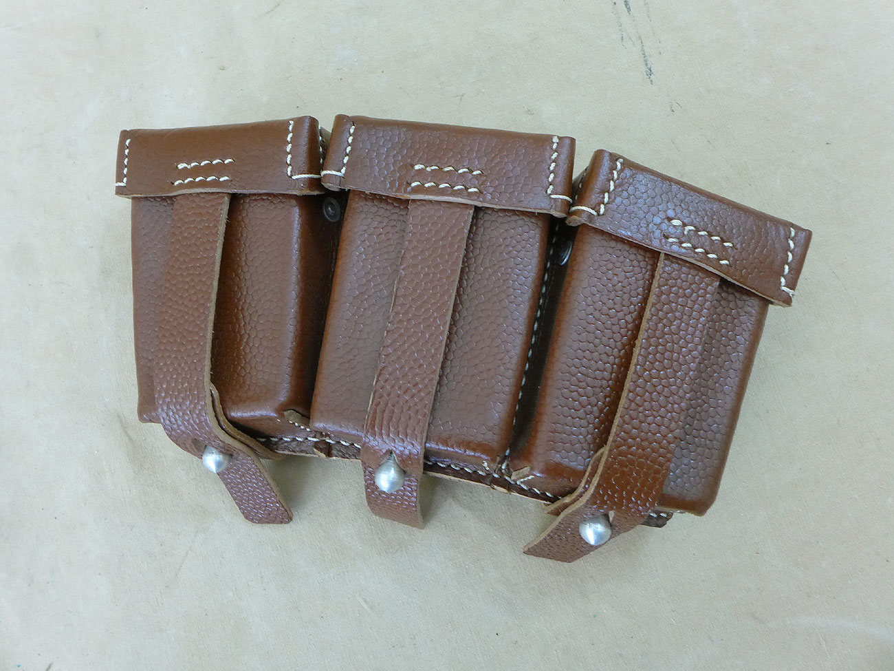 9033-1 Wehrmacht Cartridge Bag K98 Brown - Design for Luftwaffe or German Africa Corps