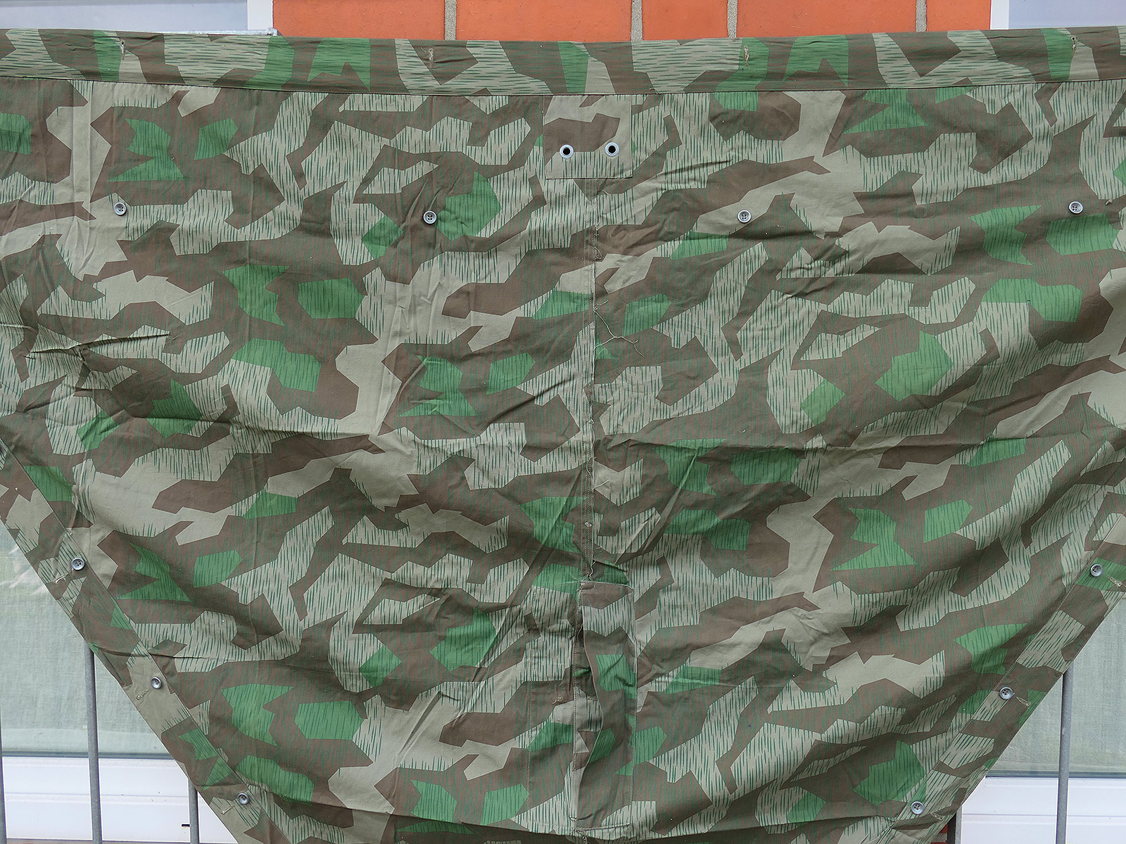 One-off Wehrmacht tent canvas, splinter camouflage, reproduction tent panel, splinter triangular tent panel, World War II