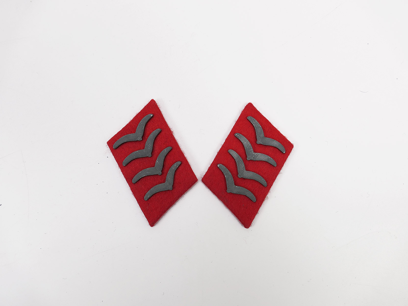 Single pair Wehrmacht Luftwaffe pair Flak collar mirror corporal