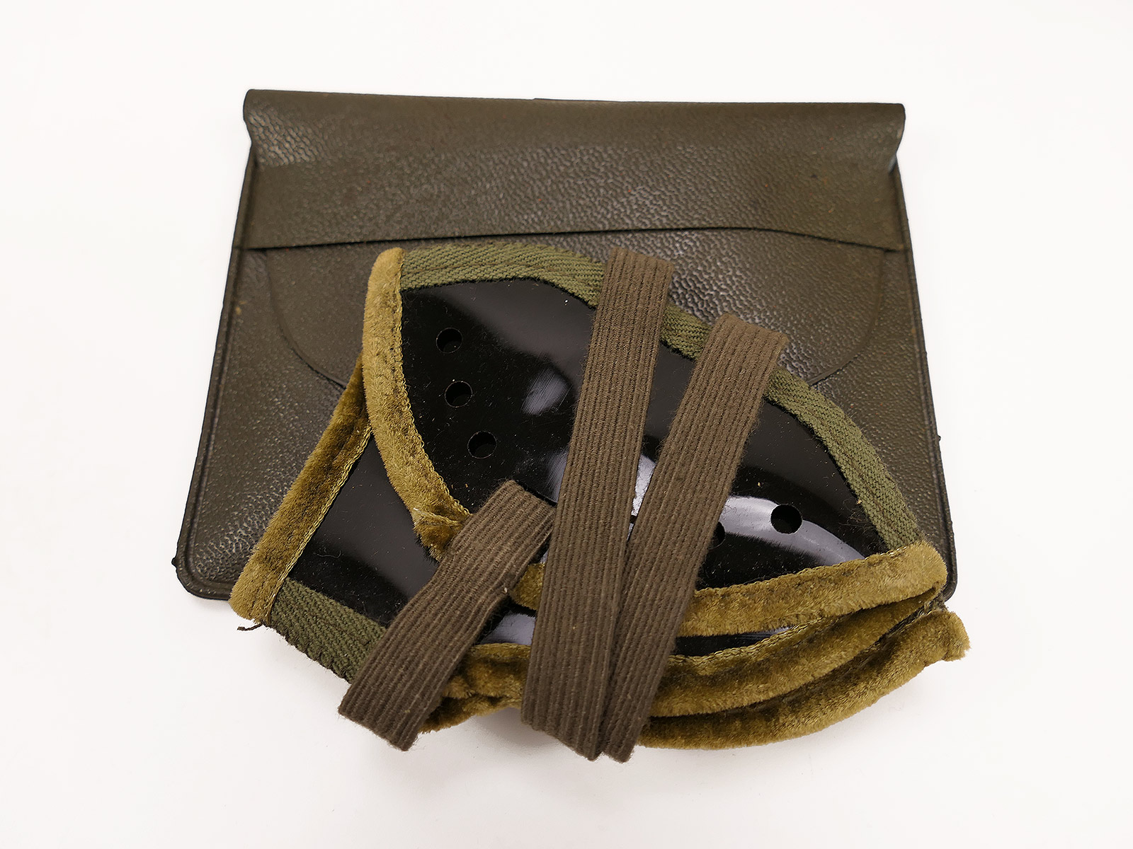 Original Bundeswehr folding sunglasses, safety glasses, similar to those worn by the Afrika Korps, decorative for a pith helmet