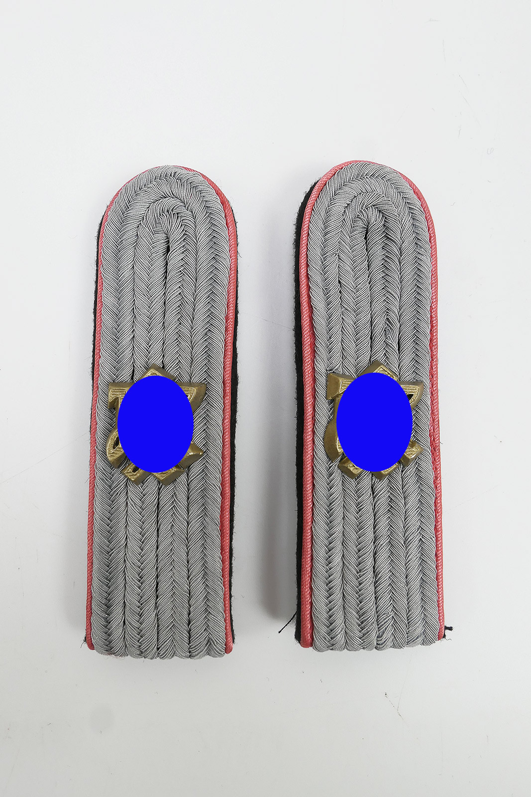 Single pair of epaulettes Waffen SS LAH Leibstandarte Panzer with metal overlays