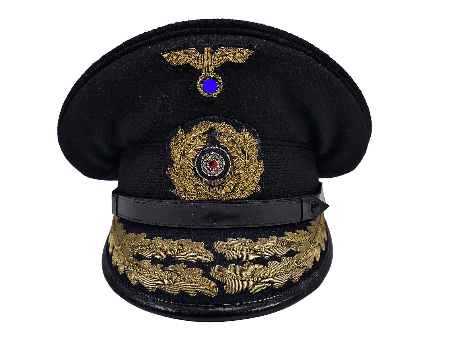 Antique naval cap ‘ADMIRAL’ with original trimmings (cap eagle and cockade) COLLECTION