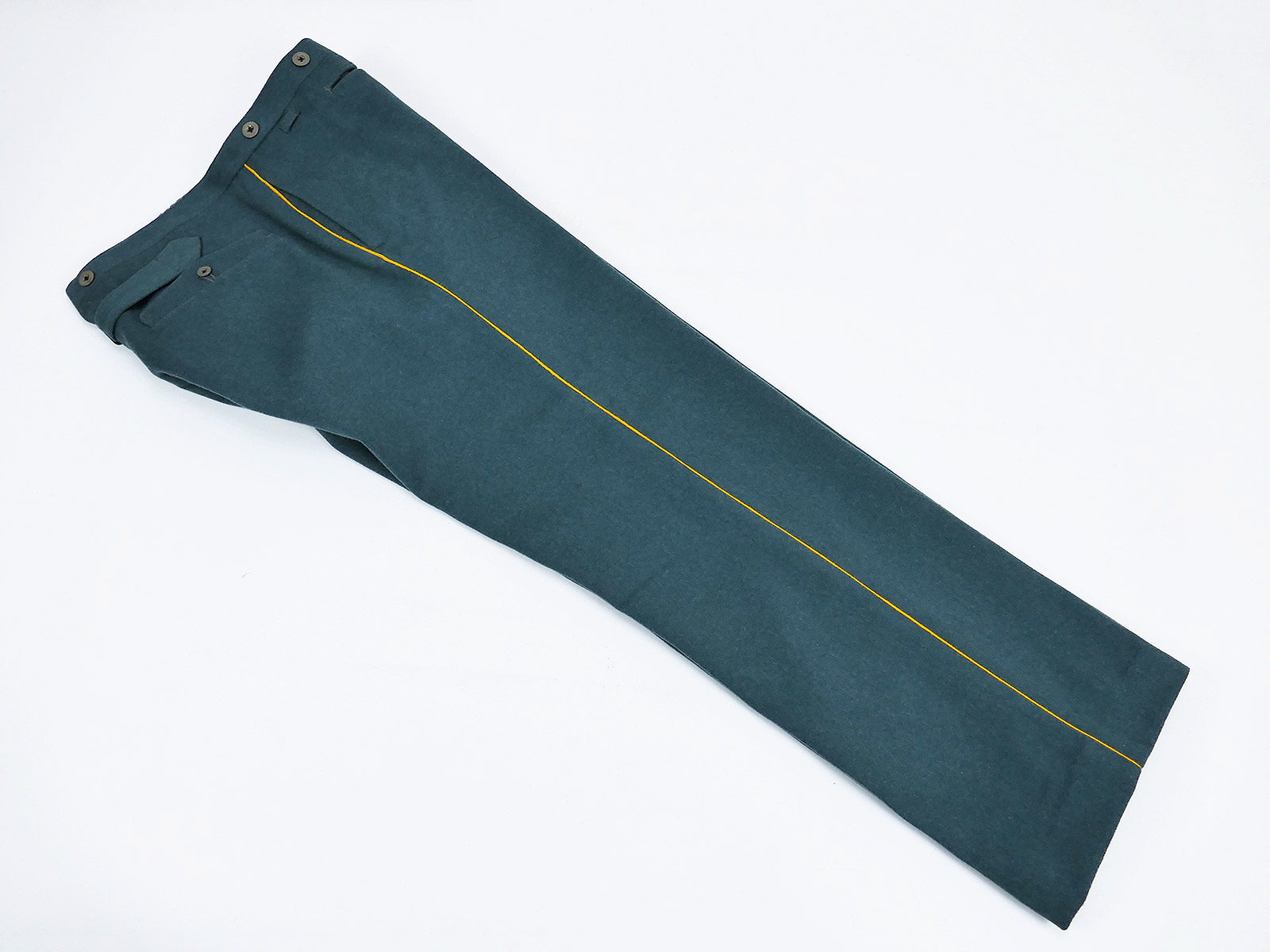Wehrmacht uniform trousers piping golden yellow Aufklärer original fabric