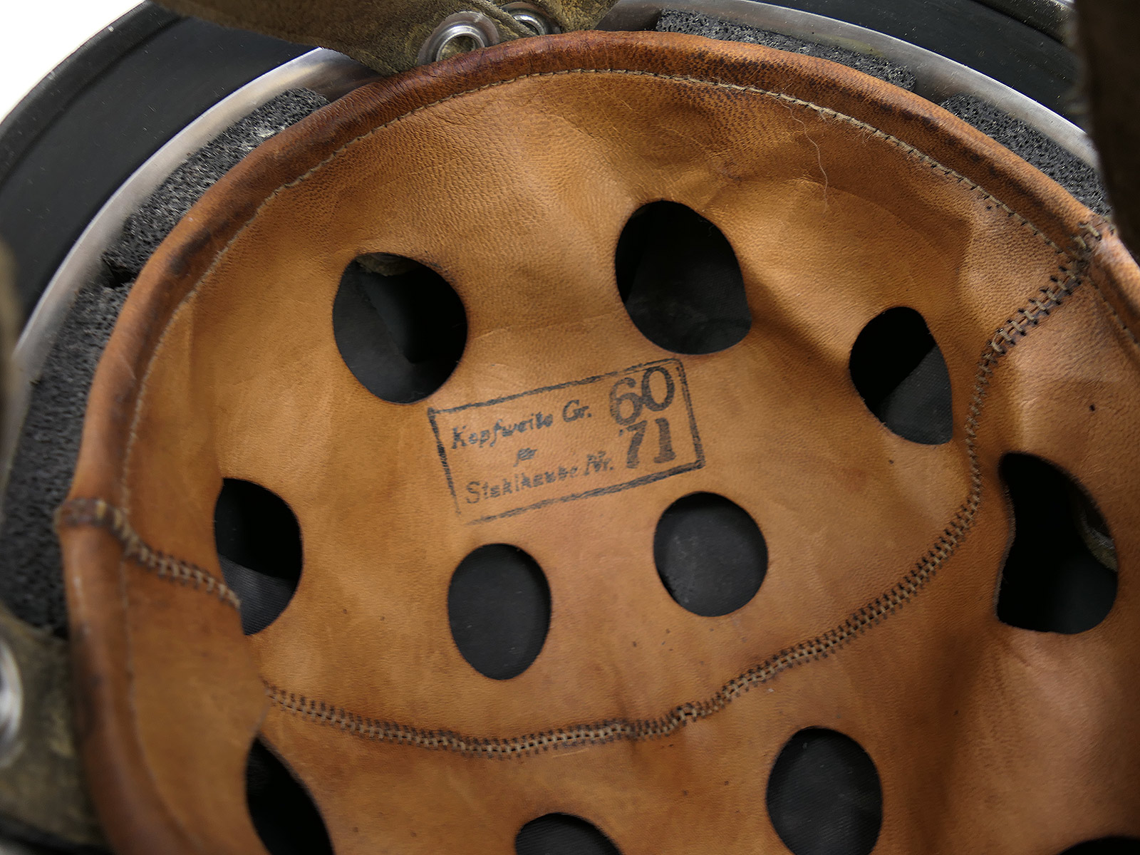One-off item – Vintage camouflage paratrooper helmet, DD Stahlhelm M38, Luftwaffe paratrooper COLLECTION