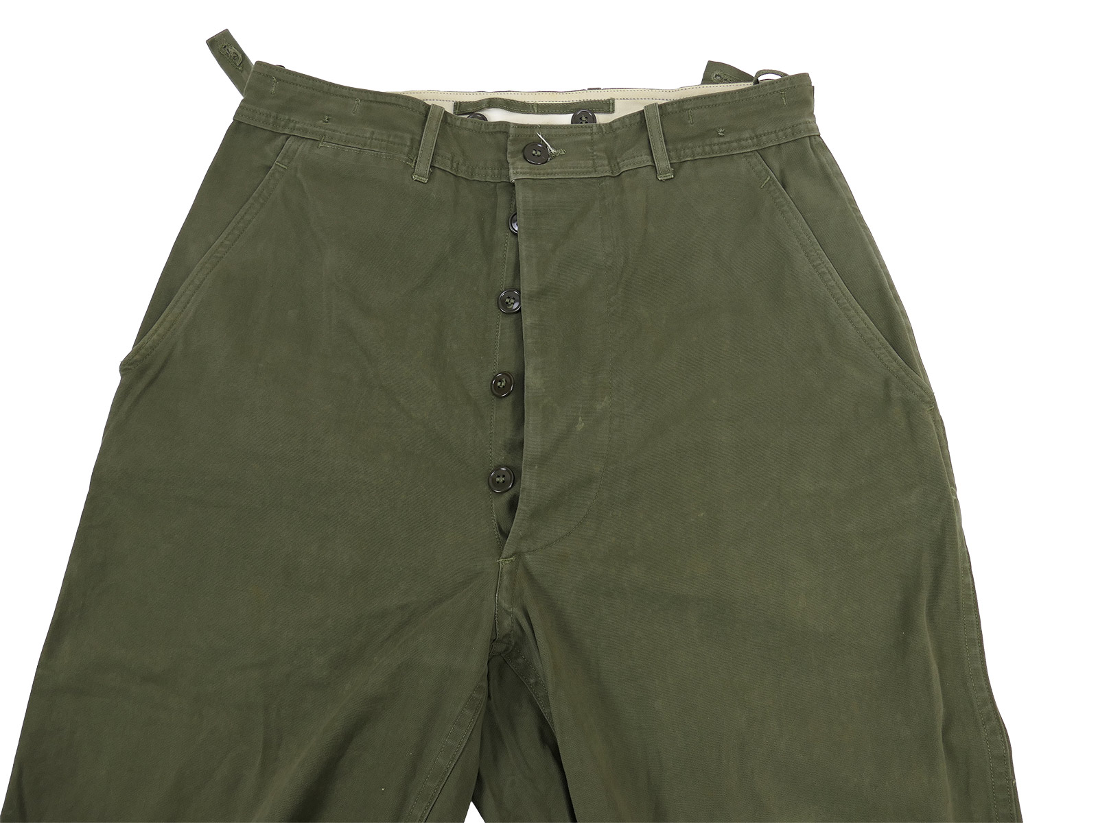 #A One-off item: US WW2 vintage M43 trousers (M1943 field trousers) – BATTLE WORN collection