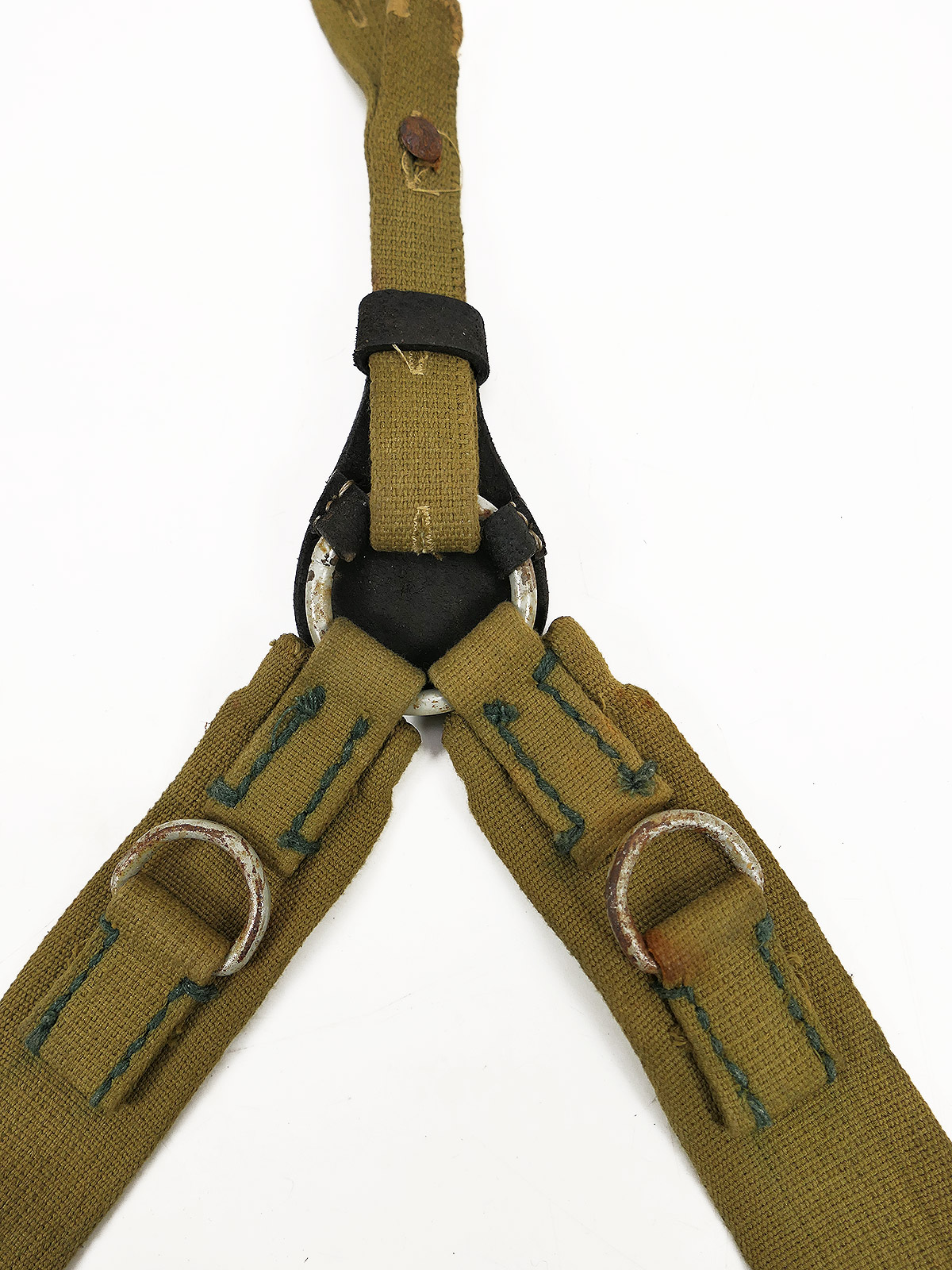 Wehrmacht DAK Afrika Korps Tropical Web Y-strap Southern Front Late War Belt Carrying Frame