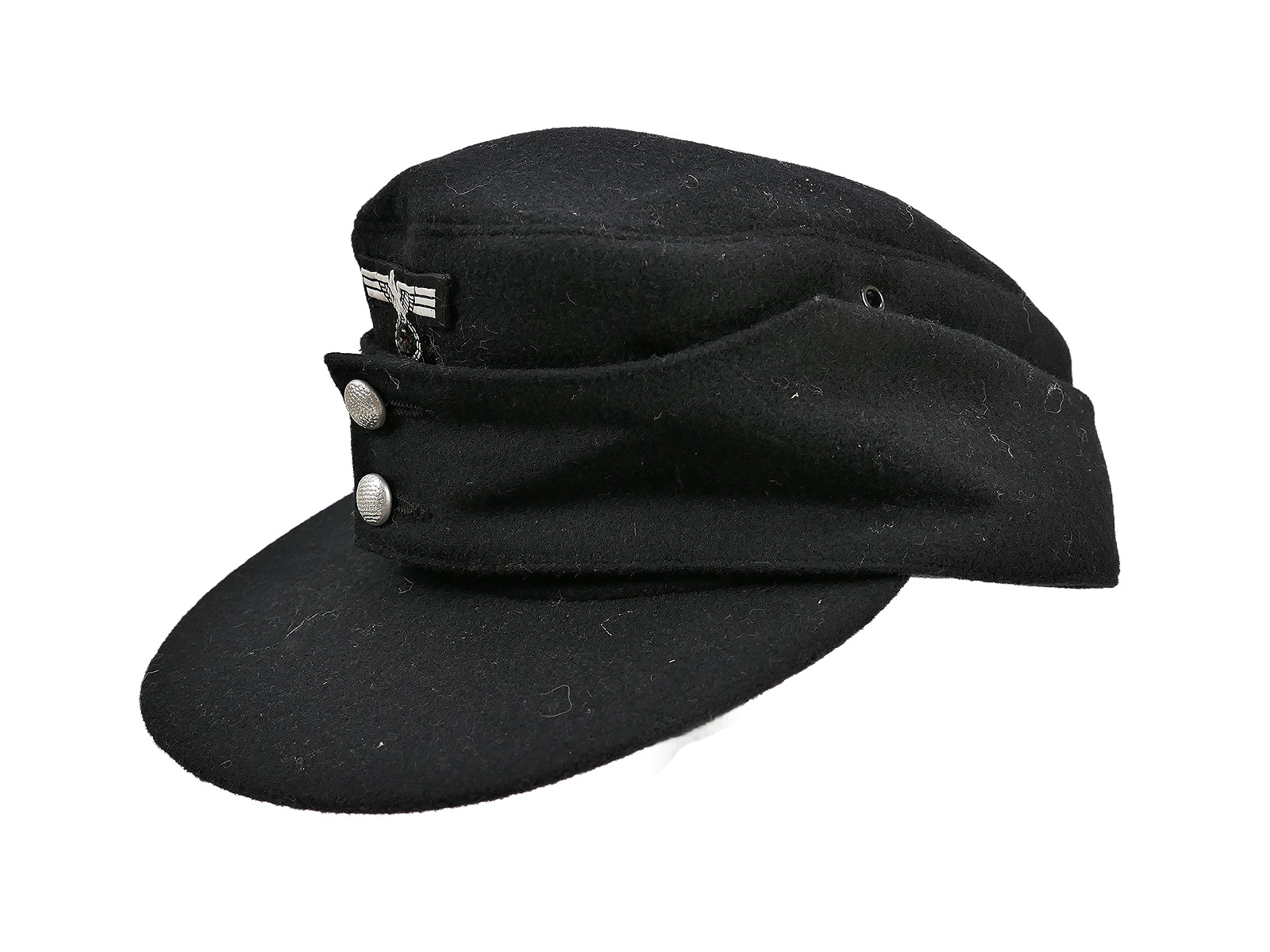 Wehrmacht M43 tank cap, M1943 field cap with insignia, T-cap eagle, size 58, denazified
