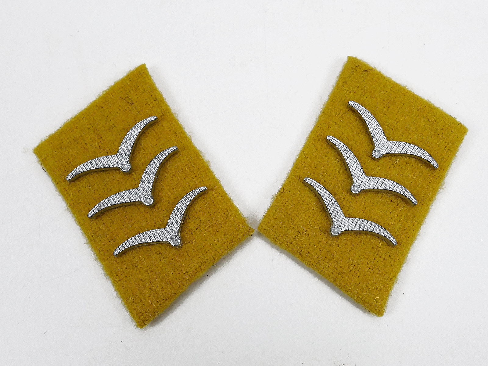 Luftwaffe collar mirror with metal wings LW pilot blouse Obergefreiter / Feldwebel Fallschirmjäge