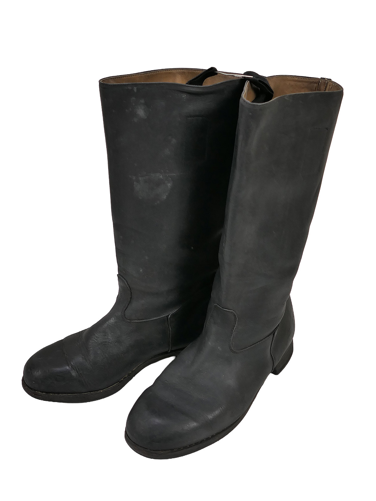 Wehrmacht-style leather boots, studded, high-top boots, Guard Battalion, size 44, with horseshoe, 285/113