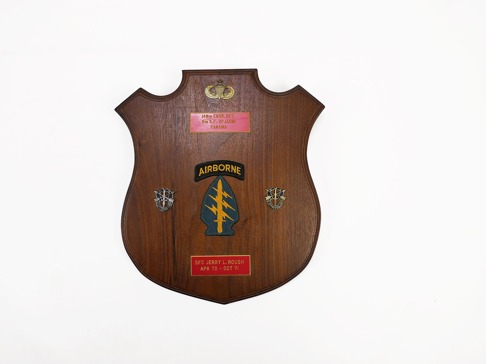 Commemorative wall plaque Plague Service 8th Special Forces Group SFG Airborne PANAMA 
