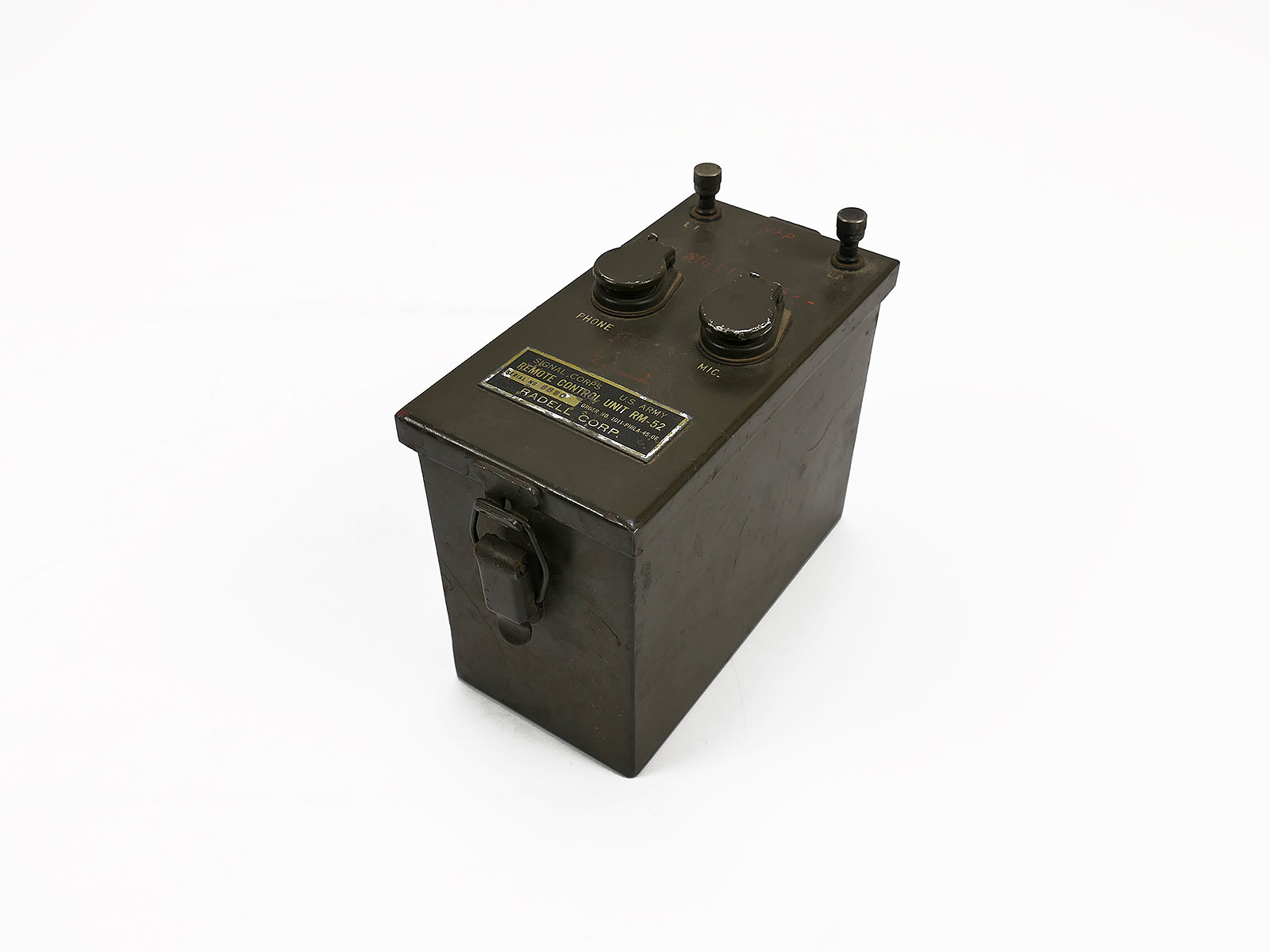 US Signal Corps Radio / Field Phone Remote Control Unit RM-52 WW2 Korea Vietnam Radio BATTLE WORN