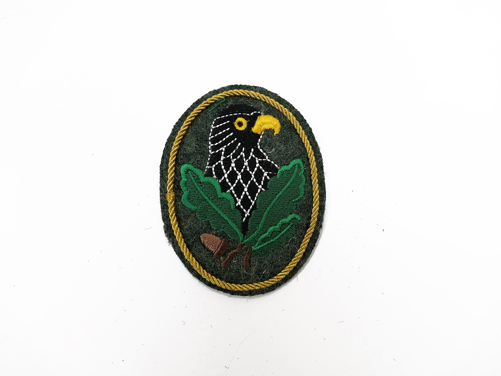Sniper badge 1st level gold embroidered on green cloth sleeve badge
