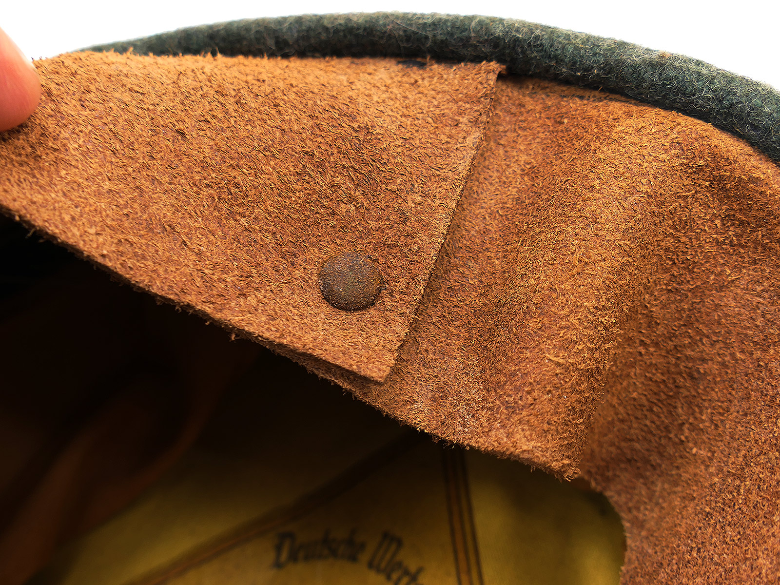 Waffen SS peaked cap, tank, anti-tank gun, Crusher Cap, old style, size 58, knapsack, flat cap – COLLECTION, BATTLE-WORN