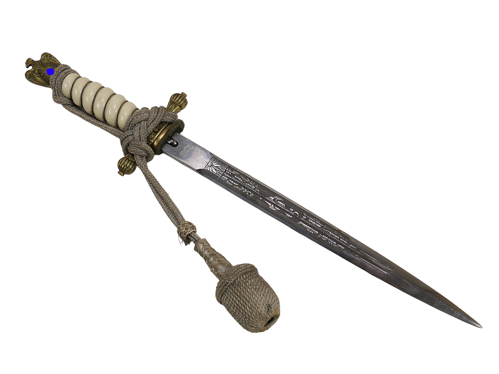 KM Kriegsmarine Officer’s Dagger, Navy Dagger M1938 with tassel and scabbard, TIGER Solingen COLLECTION