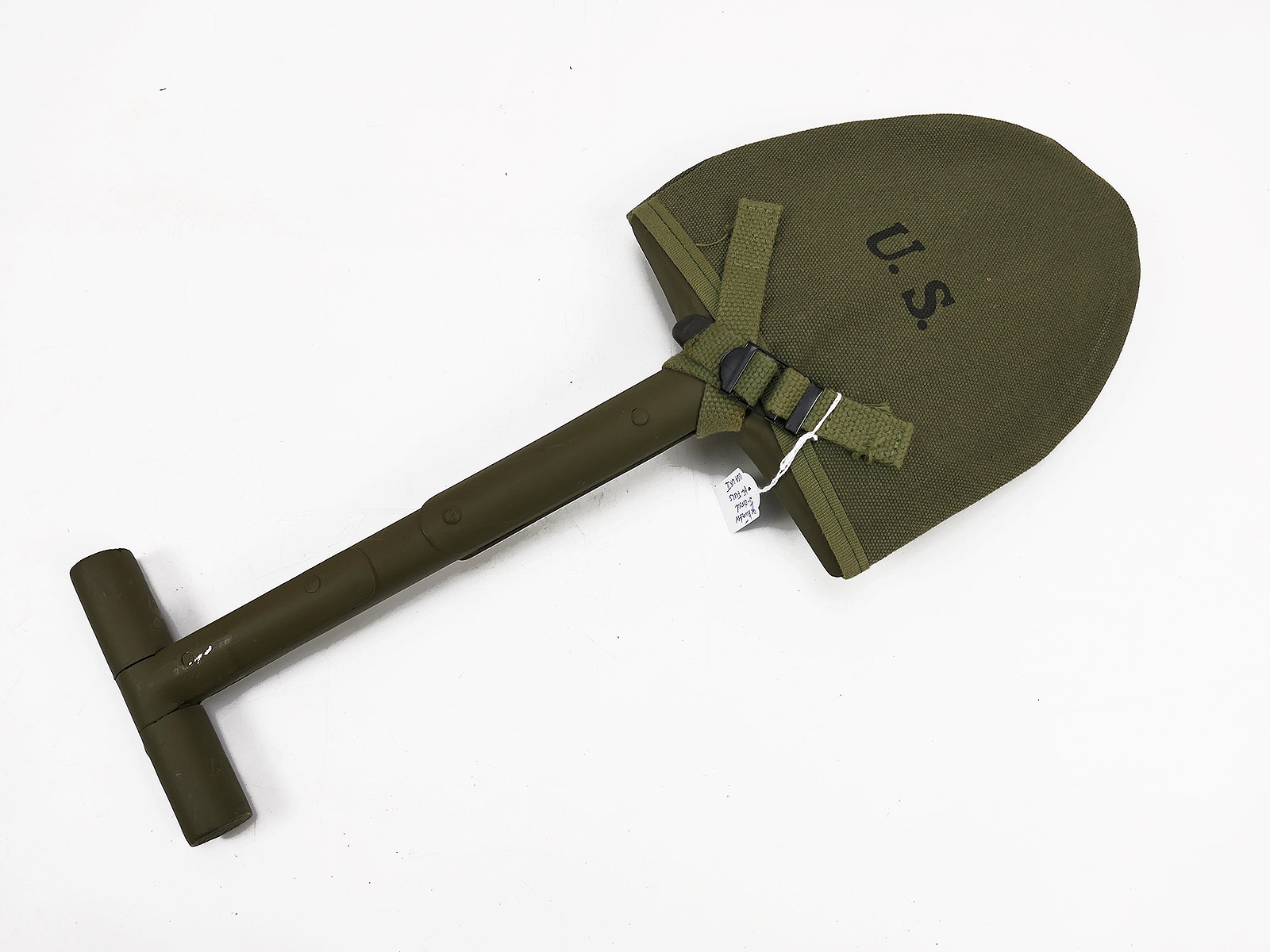 SINGLE PIECE - US Army WW2 T-Shovel / Shovel Spade Original barn find Belgium