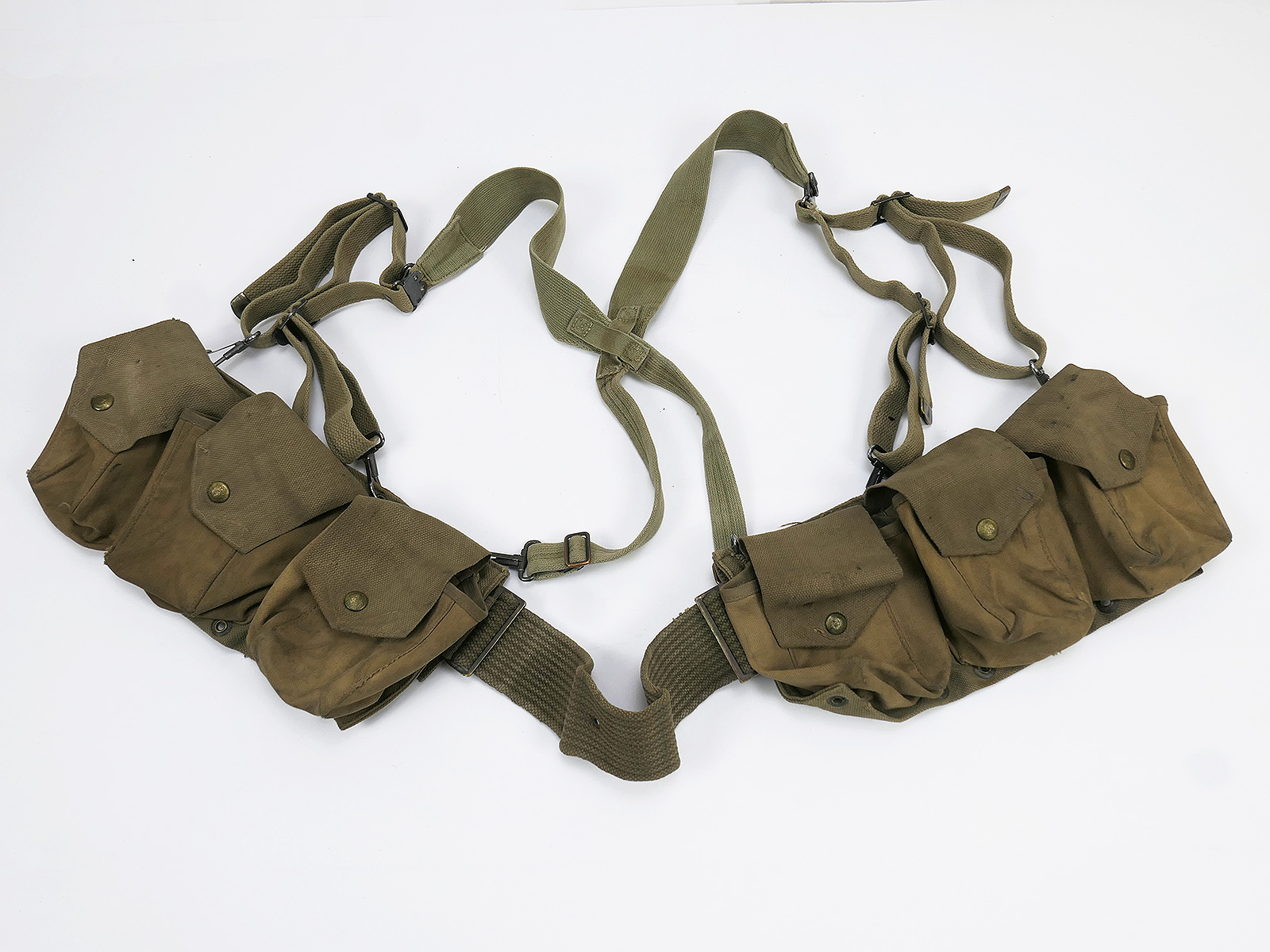 US Army WW2 Browning Automatic Rifle Cartridge Belt with Carrying Rack Cal .50