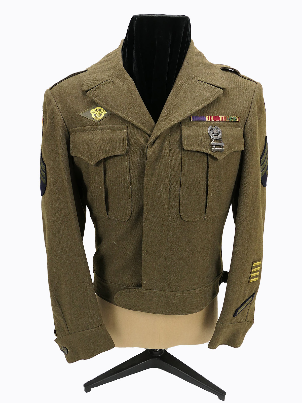 US ARMY WW2 Jackets Field Wool OD Ike Jacket Uniform Jacket 36R 1944 dated