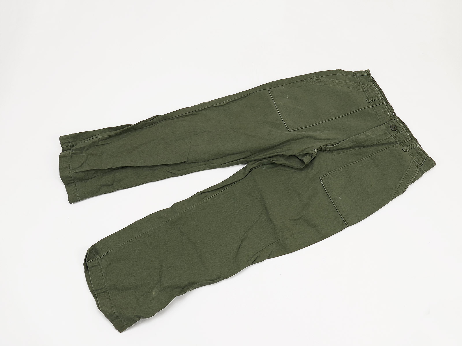US ARMY Vietnam 1970 Vintage Trousers Man's Cotton Sateen OG 107 Field Trousers Size 32x29