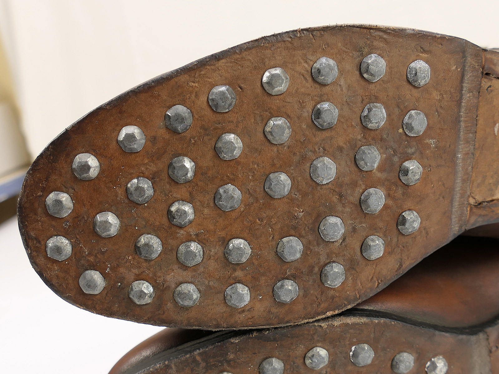 Single pair – Wehrmacht DAK high-top tropical boots, Afrika Korps boots, size 46, COLLECTION BATTLE WORN