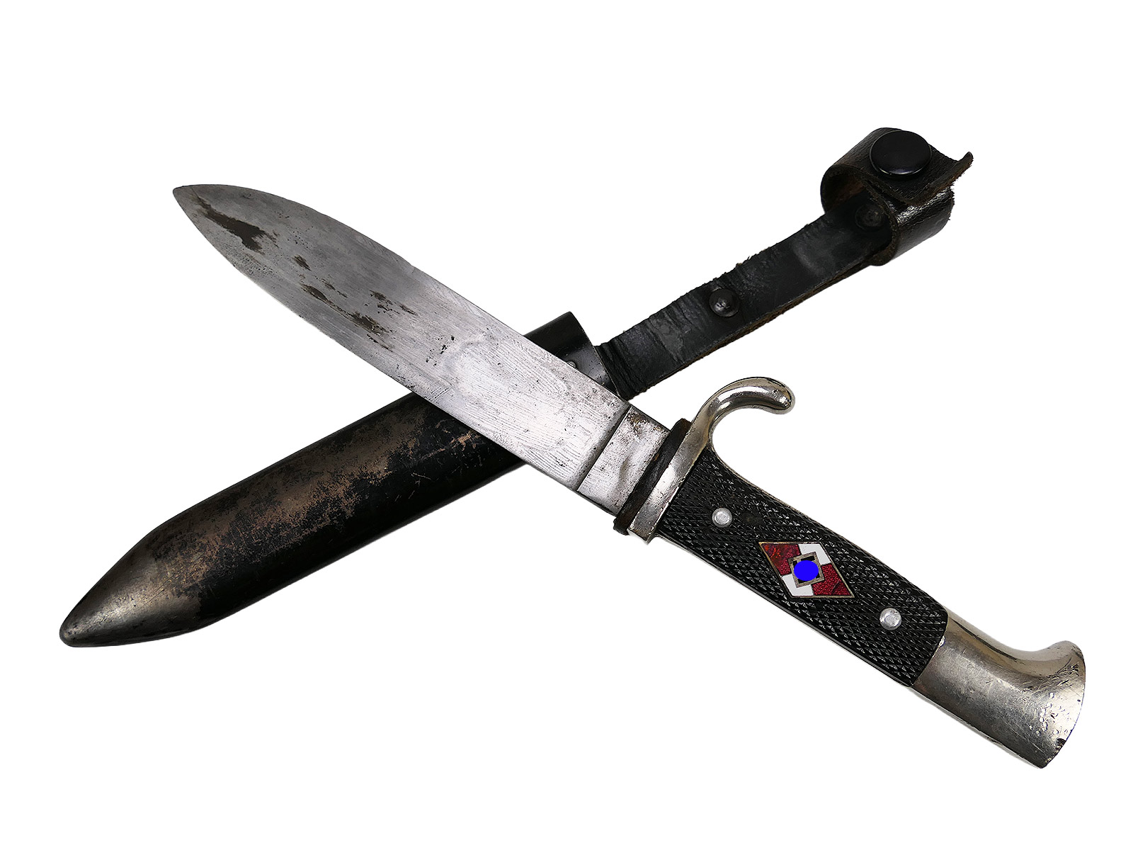 Original HJ hiking knife, co-manufactured by RZM M7/84 and Carl Schmidt Solingen, 1938 COLLECTION