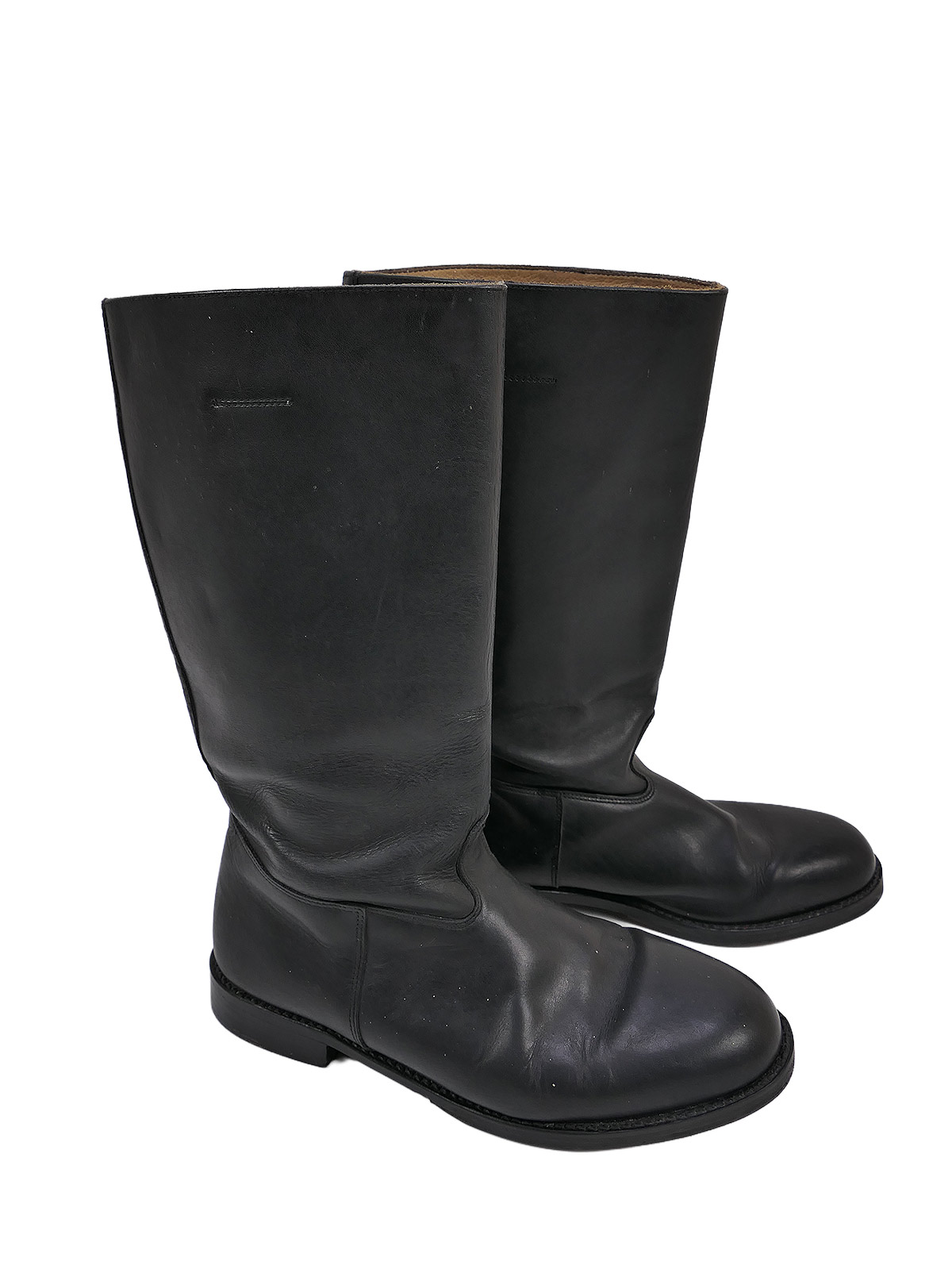 Wehrmacht-style leather boots, studded, high-top boots, Guard Battalion, size 47, with horseshoe, 305/116 TOP