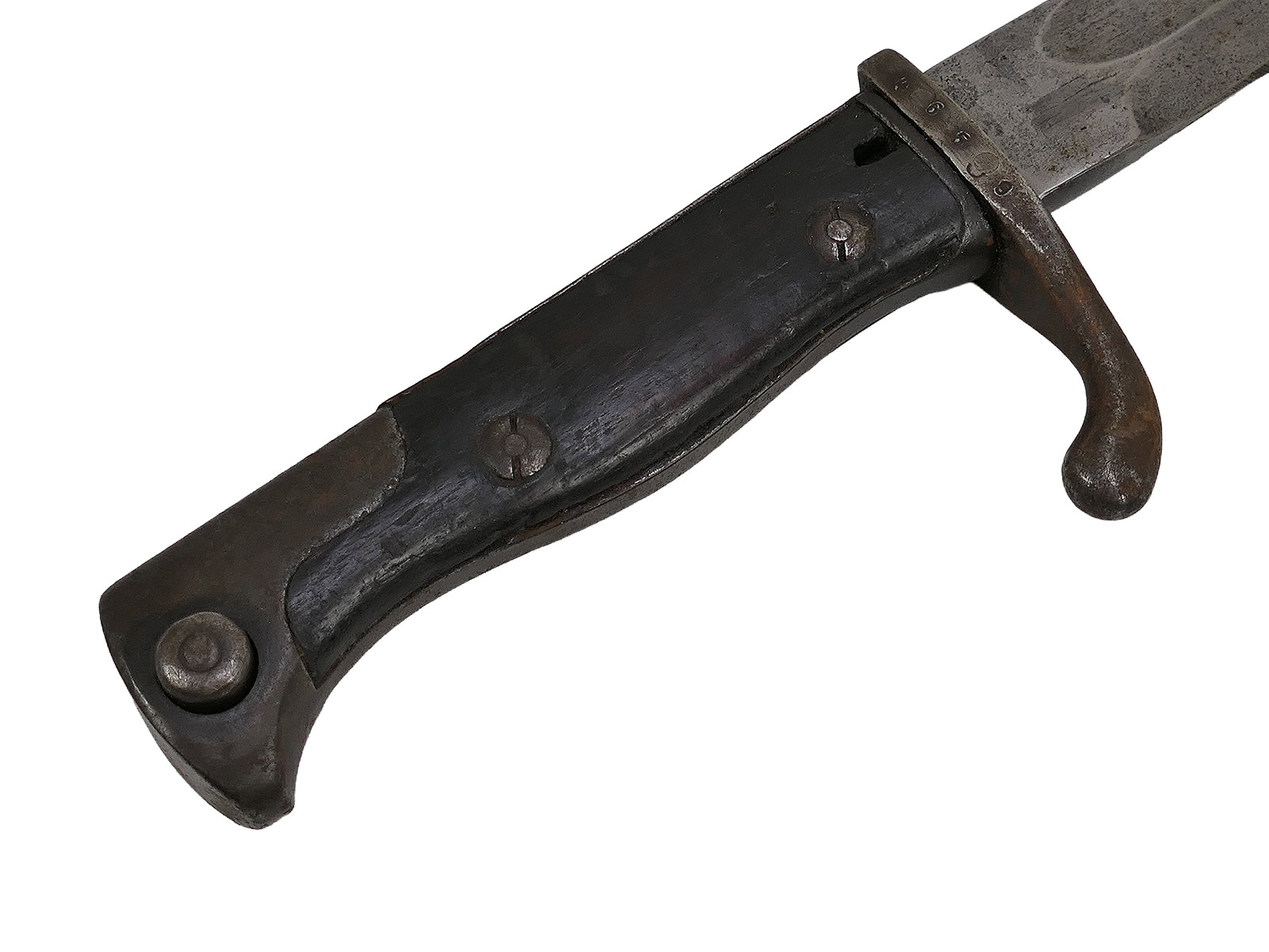 WK1 M98/05 bayonet, Mauser A.G. Oberndorf 1916, with acceptance mark and belt lug
