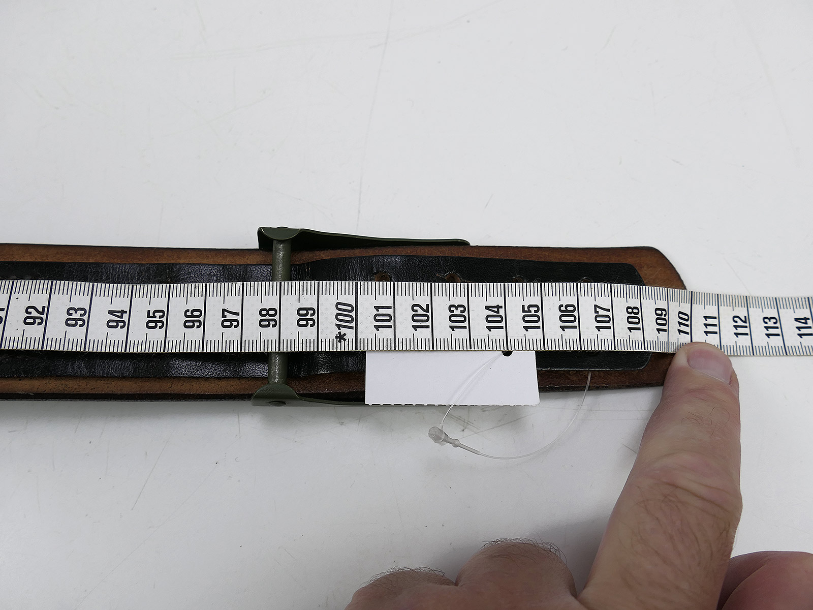 One-off WK1 Prussian belt / belt strap – leather belt, 110 cm, with ‘God be with us’ buckle