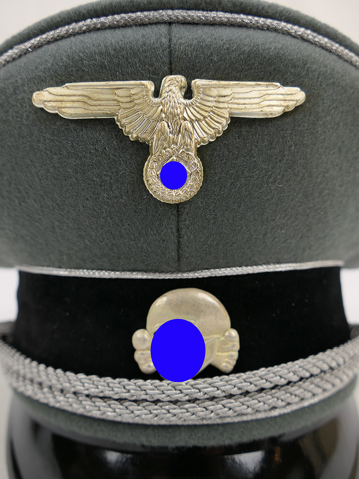 Waffen SS peaked cap, General’s size 58 – top-quality museum-grade reproduction with metal detailing