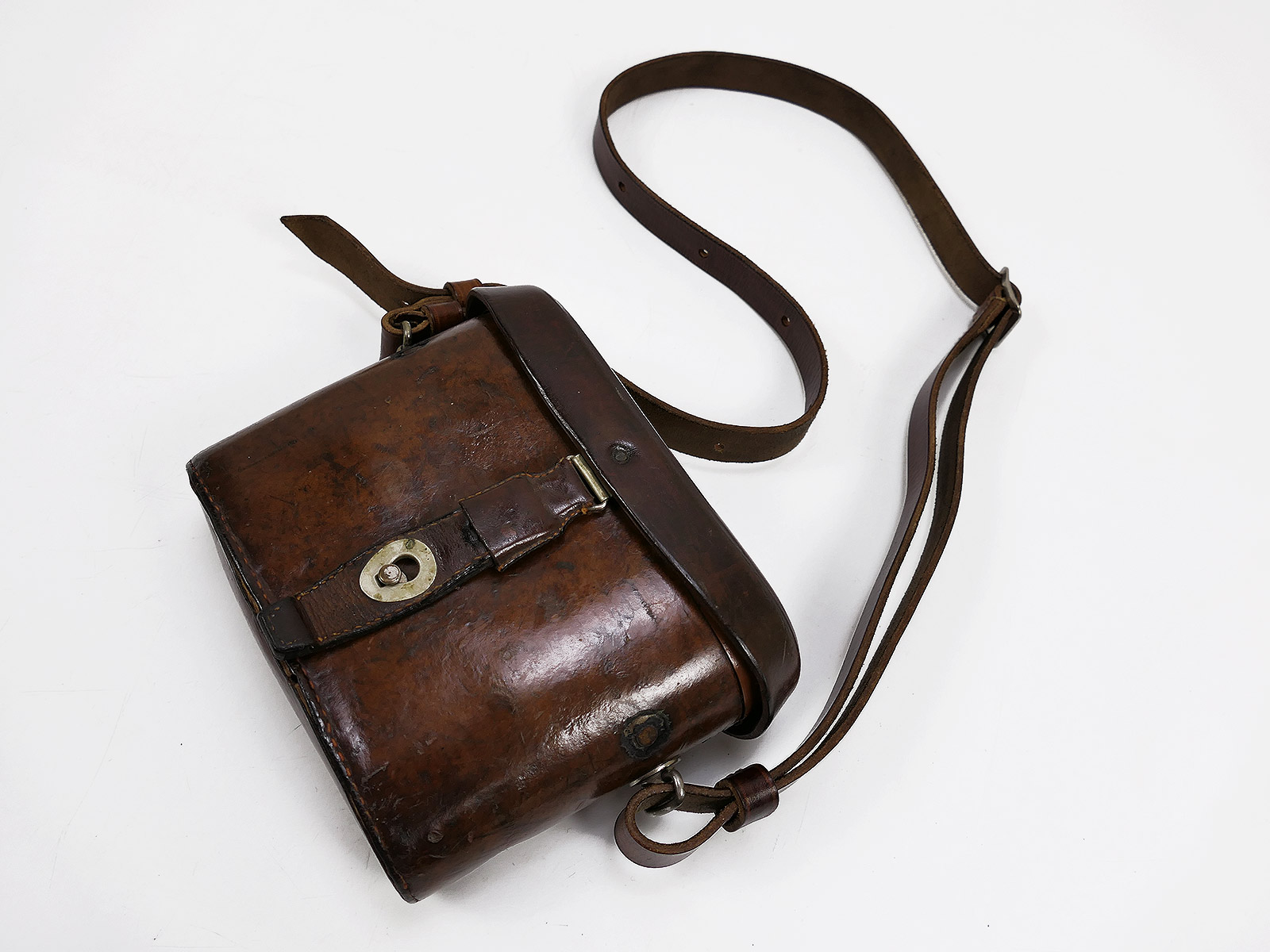 TOP Leather Case Quiver with Strap for Binoculars / Service Binoculars WK1, restored  *Handcrafted*