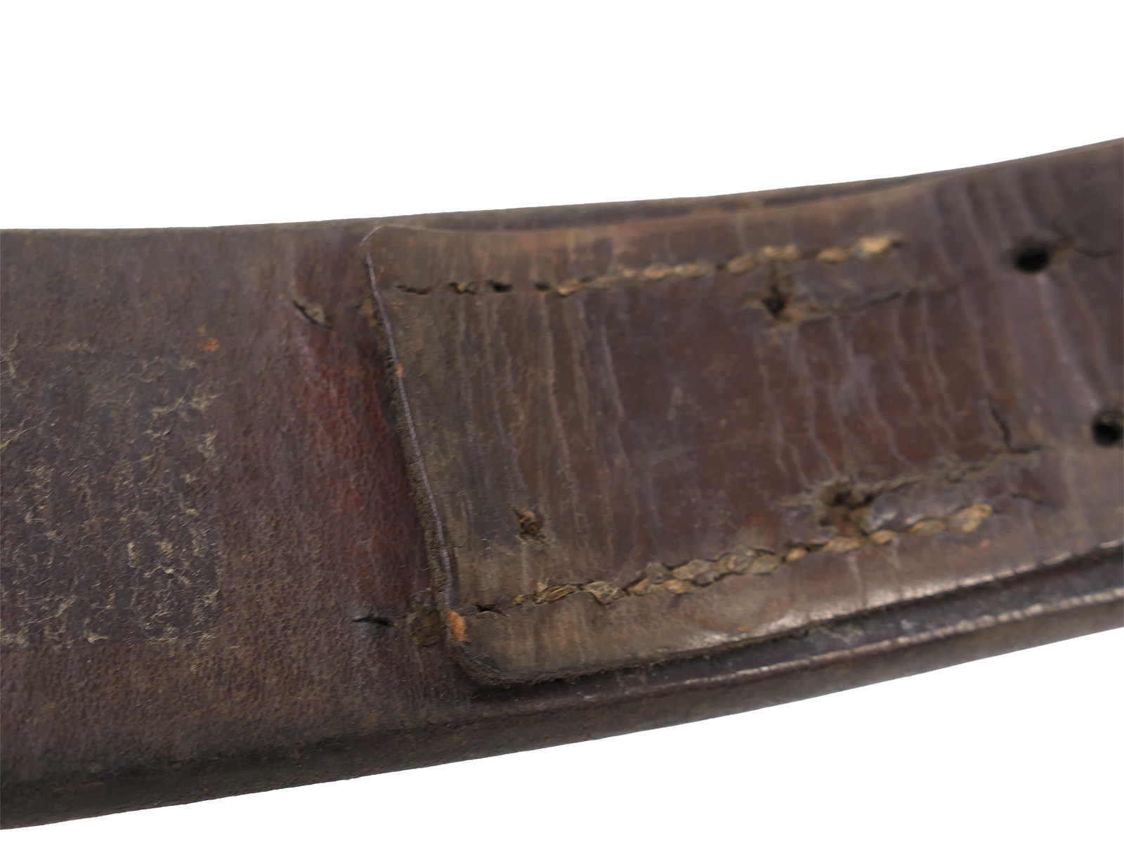 Wehrmacht / Luftwaffe belt / belt strap, leather belt, 98 cm, dated 1938, COLLECTION BATTLE WORN
