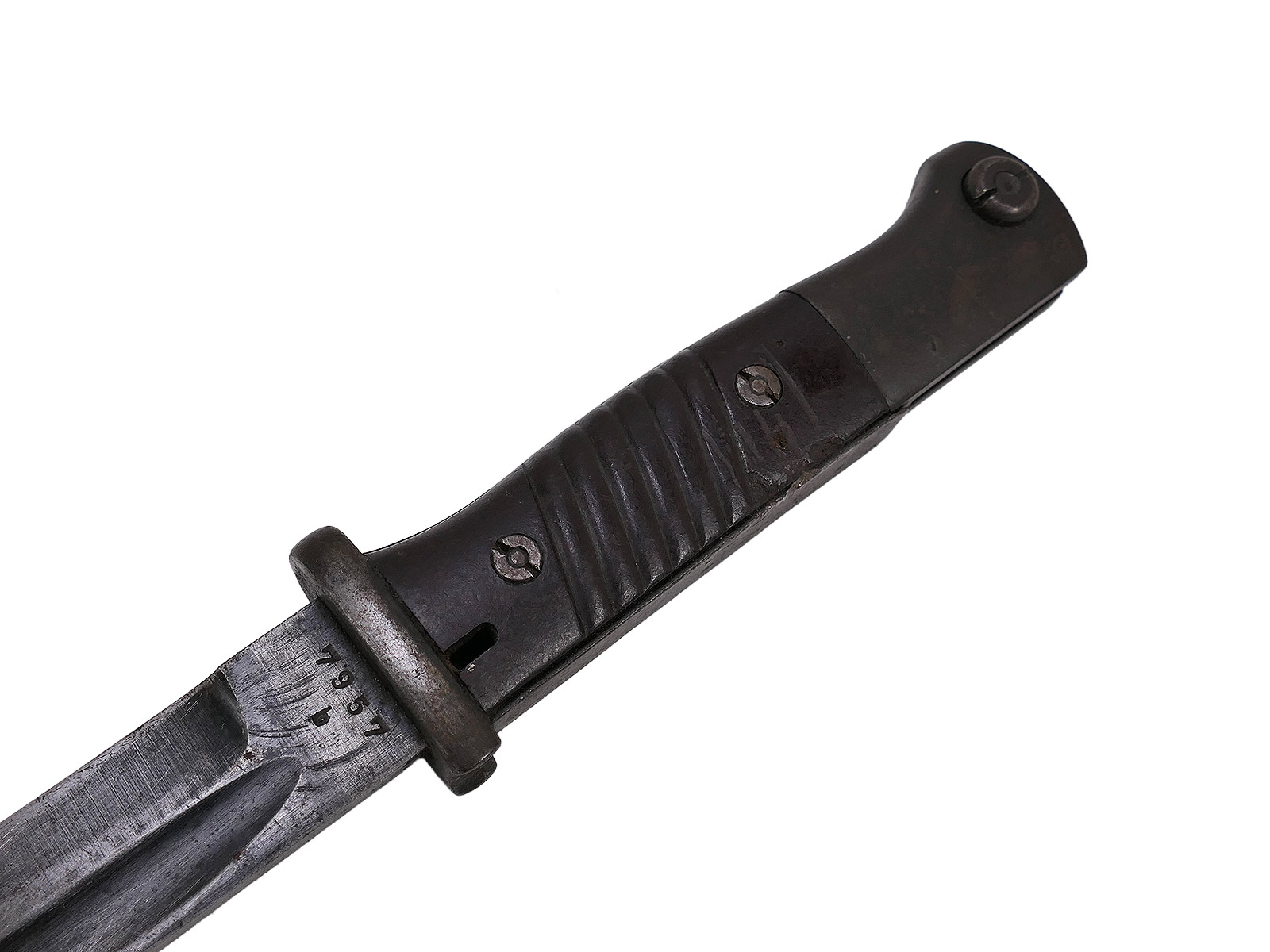 Wehrmacht M84/98 bayonet (from 1943) for the K98 carbine / fixed bayonet with scabbard, BATTLE-WORN