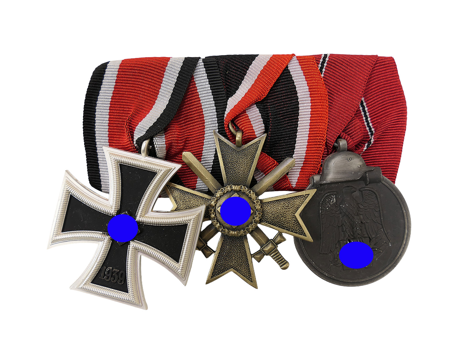 Wehrmacht Bar of the Order, 3-bar KVK with swords / Iron Cross / Winter Campaign in the East